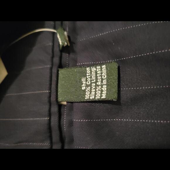 NWT J Crew 40R blue pinstripe cotton blazer. 3 button closure - Picture 4 of 5